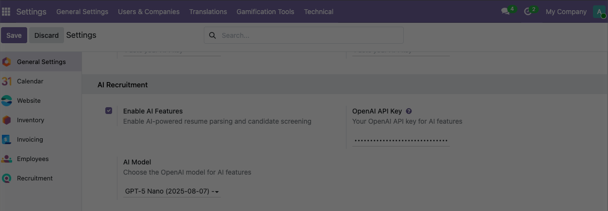 AI Configuration Settings